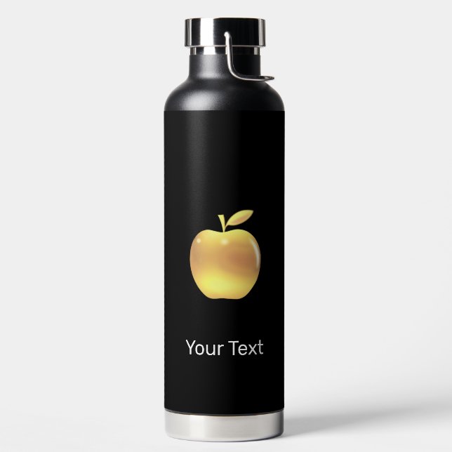 Bouteille D'eau Image et texte d'Apple doré personnalisées sur noi (Droite)