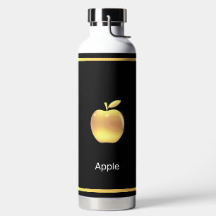 Bouteille D'eau Image et texte personnalisés élégants de la pomme 