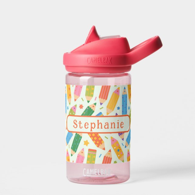 Bouteille D'eau Impression Crayon personnalisable (Gauche)