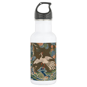 Bouteille D'eau Impression de broderie en soie blanche antique chi