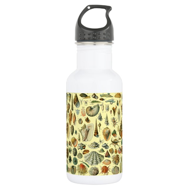 Bouteille D'eau Impression vintage de coquillages d'Adolphe Millot (Devant)