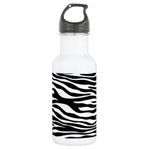 Bouteille D'eau Impression zèbre, rayures de zèbre, noir et blanc