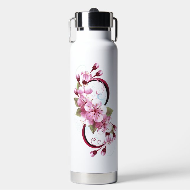 Bouteille D'eau Infinité avec les fleurs Sakura (Salle de sport)