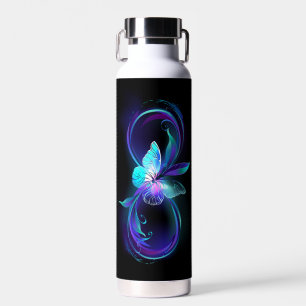 Bouteille D'eau Infinité brillante avec papillon magique