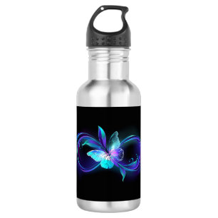 Bouteille D'eau Infinité brillante avec papillon magique