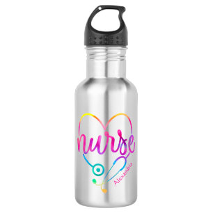 Bouteille D'eau "Infirmière" avec stéthoscope en forme de coeur