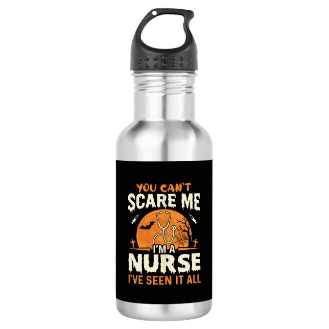 Bouteille D'eau Infirmière d'Halloween Faites-moi peur (Devant)