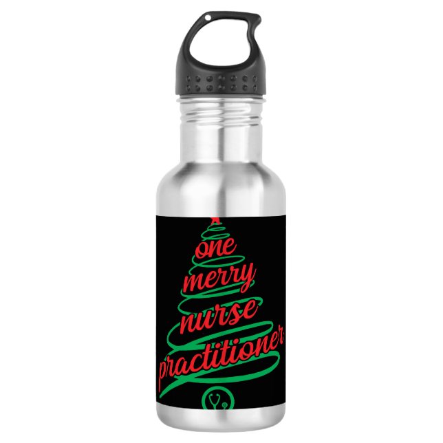 Bouteille D'eau infirmière praticienne de Noël, une joyeuse (Devant)