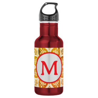 Bouteille D'eau Initiale de monogramme Boho Mandala 