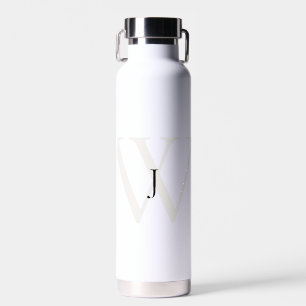 Bouteille D'eau Initiales personnalisées modernes