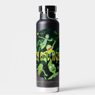 Bouteille D'eau Insigne de devis de décrochage de Rick et Morty