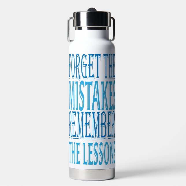 Bouteille D'eau Inspiration Words "forget the mistakes" Tumbler (Salle de sport)