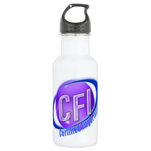 BOUTEILLE D'EAU INSTRUCTEUR DE VOL CERTIFIÉ DE LOGO DE BORD CFI