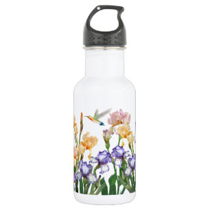 Bouteille D'eau Irides Multi-Couleurs / Jardin De Fleurs 