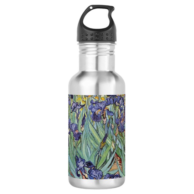 Bouteille D'eau Iris de Van Gogh Peinture Impressionniste (Devant)