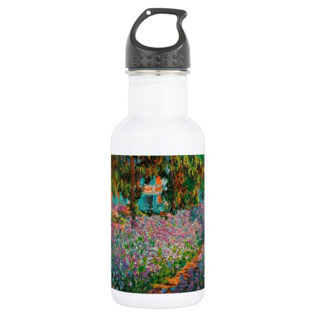 Bouteille D'eau Iris Jardin Monet Giverny fleurs (Devant)