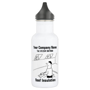 Bouteille D'eau Isolation de combles ou de toiture - dessin animé