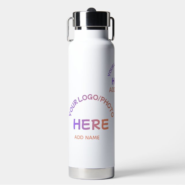Bouteille d'eau isolée avec logo personnalisé de l (Salle de sport)