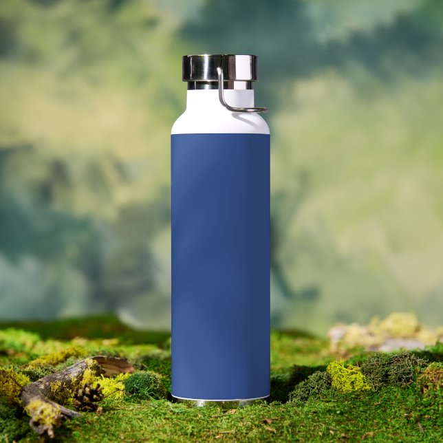 Bouteille d'eau isolée bleue personnalisée de l'en (Extérieur)