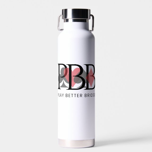 Bouteille d'eau isolée PBB - Rouge (Avant)