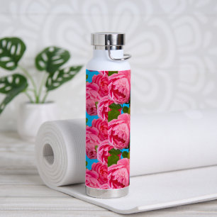 Bouteille d'eau isolée Rose Rose