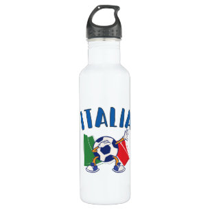 Bouteille D'eau Italie Dabbing Soccer Ball Drapeau