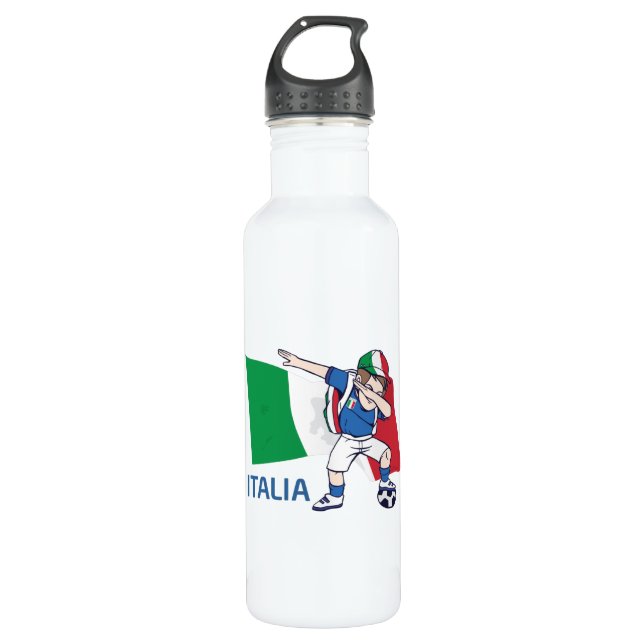 Bouteille D'eau Italie Ventilateur de football Enfant dabbing écob (Devant)