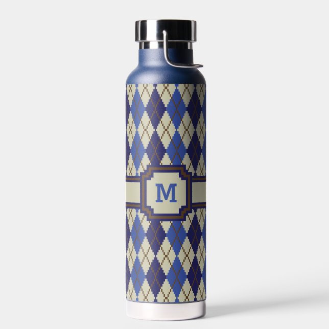 Bouteille D'eau Jacquard de Scone aux bleuets (Gauche)