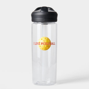 Bouteille D'eau J'ADORE PICKLEBALL Sports Fun Orange Yellow Ball