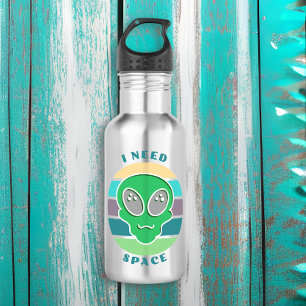 Bouteille D'eau J'ai besoin d'espace Funny Vintage Alien Pun
