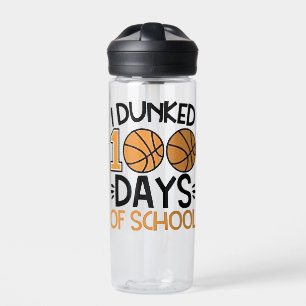 Bouteille D'eau J'ai Dunked 100 Days of School Basketball Player
