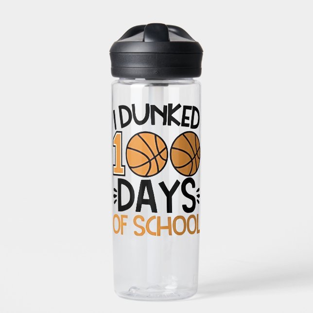 Bouteille D'eau J'ai Dunked 100 Days of School Basketball Player (Extérieur)