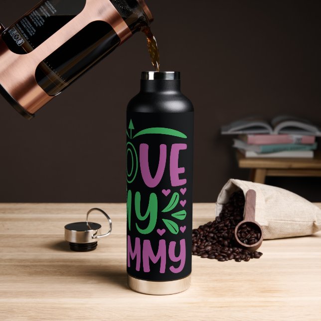 Bouteille D'eau J'Aime Ma Maman (Café)