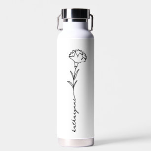 Bouteille D'eau Janvier Mois d'anniversaire Fleur pour Mois de nai