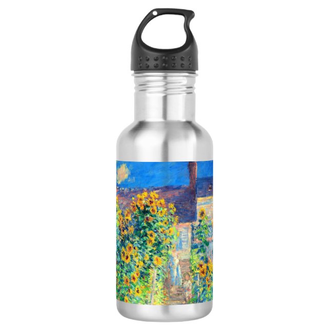 Bouteille D'eau Jardin aux fleurs de Monet (Devant)