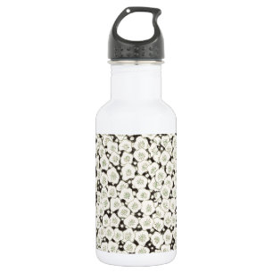 Bouteille D'eau Jardin floral à fleurs blanches du Japon