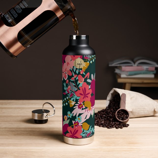 Bouteille D'eau Jardin Glorieux Joyeux (Café (pivotée))