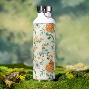 Bouteille D'eau Jardin Jaune doux motif floral