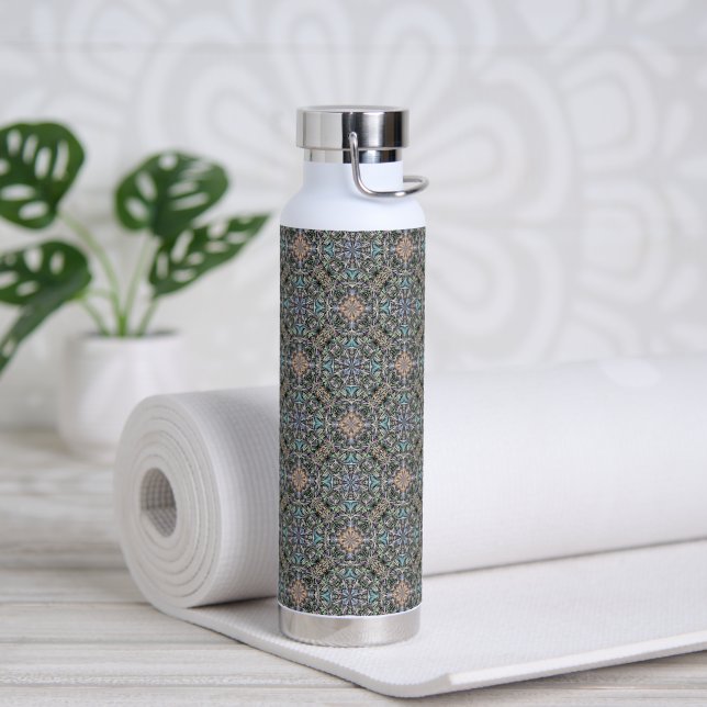 Bouteille D'eau Jardin Succulent Abstrait Rosette Trellis Motif (Yoga)