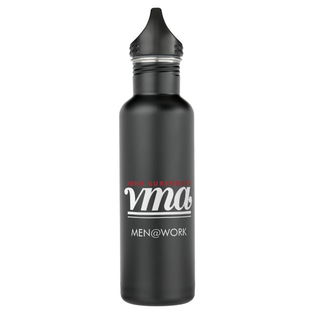 Bouteille D'eau JBHS VMA Black with White Logo Customizable (Gauche)