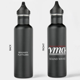 Bouteille D'eau JBHS VMA noir avec logo blanc personnalisable