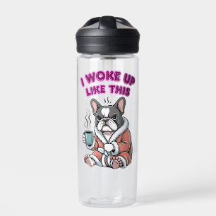 Bouteille D'eau Je me suis réveillé comme ça French Bulldog Café G