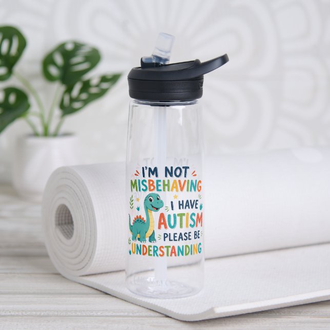 Bouteille D'eau Je ne me comporte pas mal, j'ai de l'autisme (Yoga (pivotée))