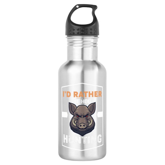 Bouteille D'eau Je Préférerais Chasse Au Cochon (Devant)