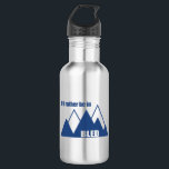 Bouteille D'eau Je préférerais être à Bled Slovénie Mountain<br><div class="desc">Avec son lac bleu-vert,  son église de carte postale et son château médiéval,  et sa proximité des Alpes juliennes,  Bled Slovénie est un rêve d'aventure. Ce grand design vintage a un look rétro.</div>