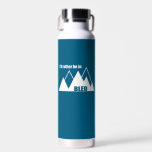 Bouteille D'eau Je préférerais être à Bled Slovénie Mountain<br><div class="desc">Avec son lac bleu-vert,  son église de carte postale et son château médiéval,  et sa proximité des Alpes juliennes,  Bled Slovénie est un rêve d'aventure. Ce grand design vintage a un look rétro.</div>