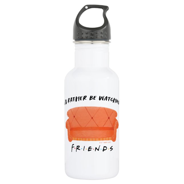 Bouteille D'eau Je préférerais regarder FRIENDS™ (Devant)