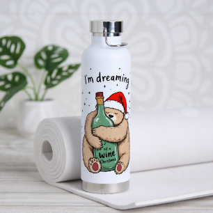 Bouteille D'eau Je rêve d'un Noël de vin