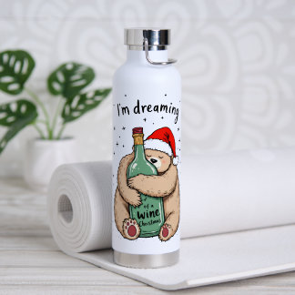 Bouteille D'eau Je rêve d'un Noël de vin