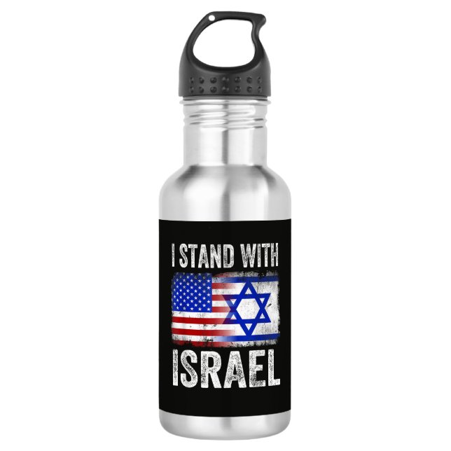 Bouteille D'eau Je suis avec Israël (Devant)